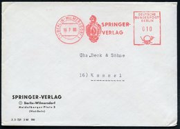 1960 (18.7.) (1) BERLIN-WILMERSDORF 1, LLE ZEIT WACH; Springer-VERLAG = Springer (auf Firmen-Monogramm = Wissenschaftl.  - Autres & Non Classés