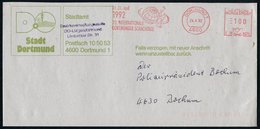 1992 (Apr.) 4600 DORTMUND 1, Absender-Freistempel: 16. - 26. April 1992, 20. INTERNAT. DORTMUNDER SCHACHTAGE = 2 Läufer  - Other & Unclassified
