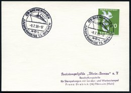 1959 (9.7.) (23) BREMERHAVEN, Sonderstempel: N-D-L (= Norddeutscher LLoyd) JUNGFERNREISE T.S. "BREMEN" (= T.S. "Bremen") - Autres & Non Classés