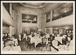 1930 (ca.) DEUTSCHES REICH, Kupferdruck-Foto-Ak.: HAPAG-Dampfer "Oceana", Der Speisesaal, 1912 Stapellauf, 1917 In Brasi - Other & Unclassified