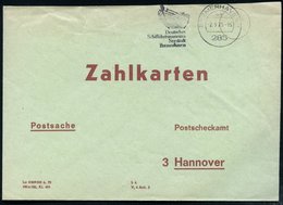 1975 (2.9.) 285 BREMERHAVEN 1, Maschinen-Werbestempel: Deutsches Schiffahrtsmuseum.. (Holz-Boot) Auf Markenlosem Postsch - Andere & Zonder Classificatie