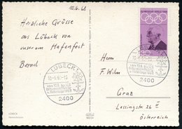 1968 (10.6.) 2499 LÜBECK 1, Sonderstempel: Ostseeschiffahrts- U. Hafentage (Schiffssteuer, Anker) Color-Ak.: Lückeck Sch - Altri & Non Classificati