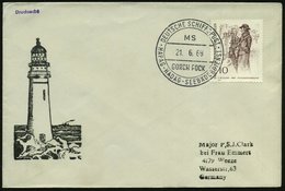 1969 (21.6.) B.R.D., 2K-Bordpostamt: DEUTSCHE SCHIFFSPOST, MS GORCH FOCK, HAPAG-HADAG-SEEBÄDERDIENST, Leuchttum-Sonderum - Autres & Non Classés