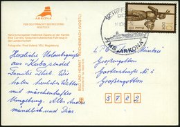 1986 (16.3.) D.D.R., 1K-Bordpostamtl: SCHIFFSPOST DDR, MS "ARKONA" (Kreuzfahrtsschiff "Arkona") Color-Ak.: ARKONA, VEB D - Altri & Non Classificati