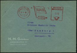 1960 (22.3.) (24 A) HAMBURG 11, Absender-Freistempel H.M.G., REEDEREI H. M. Gehrkens (Reederei-Flagge) Firmenbrief - Ree - Autres & Non Classés