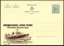 1959 BELGIEN, 1,50 F. Publibel-Ganzsache, Grau: ZEEBRUGGE - NEW YORK, American Banner Lines (Passagier-Dampfer "Atlantic - Otros & Sin Clasificación