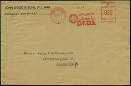 1959 (2.11.) DÄNEMARK, Absender-Freistempel: KÖBENHAVN 1, REJS OG SEND MED D.F.D.S. (Logo U. Schiff) = Dänische Reederei - Autres & Non Classés