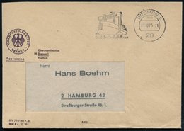 1975 (31.10.) 28 BREMEN 5, Maschinen-Werbestempel: Bremen, Stadt Des Großschiffbaus = Frachter In Der Werft, Markenloser - Other & Unclassified