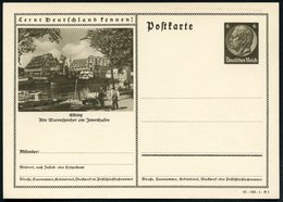 1941 Elbing, 6 Pf. Bild-Ganzsache Hindenbg., Braun: Alter Warenspeicher Am Jnnenhafen, Ungebr. (Mi.P 236/41-163-1-B 1) - - Sonstige & Ohne Zuordnung