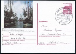 1985 (6.1.) 2853 DORUM B BREMERHAVEN, Hand-Werbestempel: Staatl. Anerkannter Küstenbadeort = Fischkutter, Motiv- Und Ort - Sonstige & Ohne Zuordnung