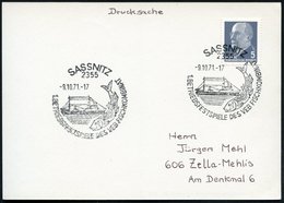 1971 (9.10.) 2355 SASSNITZ, Sonderstempel: 1. BETRIEBSFESTSPIELE DES VEB FISCHKOMBINAT (Fisch-Trawler, Hochseefisch) Inl - Other & Unclassified