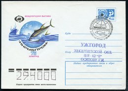 1975 (Aug.) UdSSR, 4 Kop. Ganzsachen-Umschlag, Blau: Internat. Fischerei-Ausstellung "INRIBPROM 75" (Globus, Fisch, Traw - Other & Unclassified