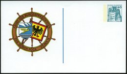 1978 (Juni) Kiel, PP 40 Pf. Burgen: FAHRT DES BUNDESPRÄSIDENTEN, SSS. GORCH FOCK (Steuerrad, Wappen) = Kieler Woche, Ung - Andere & Zonder Classificatie