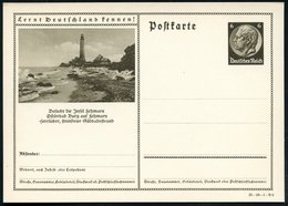 1935 Burg Auf Fehmarn, 6 Pf. Bild-Ganzsache Hindenbg., Braun: Leuchtturm, Ungebr. (Mi.P 236/35-59-1-B 6) - Leuchttürme & - Sonstige & Ohne Zuordnung