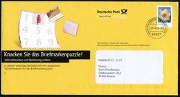 2009 (20.4.) 92637 WEIDEN I. D. OPF., 90 C. Postdienst-Ganzsachen-Umschlag Blume, Vs. Reklame Leuchtturm- Marke Als Puzz - Andere & Zonder Classificatie