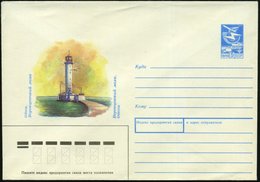 1989 UdSSR, 5 Kop. Ganzsachen-Umschlag, Blau: Odessa, Leuchtturm, Ungebr. - Leuchttürme & Seezeichen / Light Houses & Se - Autres & Non Classés
