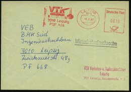 1982 (5.2.) 7010 LEIPZIG, Absender-Freistempel: VTK LEIPZIG = Davit-Kran Mit Rettungsboot + Absender-Stempel: VEB Verkeh - Sonstige & Ohne Zuordnung