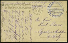 1916 (19.3.) WILHELMSHAVEN, 1K-Maschinenstempel + Briefstempel: Kaiserliche Marine, 4. Komp., X. Seebataillon, Feldpost- - Autres & Non Classés