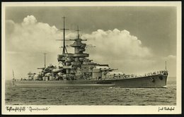 1938 (ca.) DEUTSCHES REICH, S/ W.- Foto-Ak.: Schlachtschiff "Gneisenau" (Stapellauf 8.12.36, Indienststellung 21.5.1938, - Altri & Non Classificati