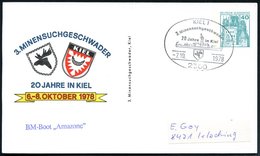 1978 (7.10.) 2300 KIEL 1, Sonderstempel: 3. Minensuchgeschwader, 20 Jahre In Kiel Auf Passender PP 40 Pf. Burgen: 3. MIN - Other & Unclassified