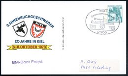 1978 (7.10.) 2300 KIEL 1, Sonderstempel: 3. Minensuchgeschwader, 20 Jahre In Kiel Auf Passender PP 40 Pf. Burgen: 3. MIN - Otros & Sin Clasificación