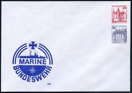 1979 B.R.D., PU 250 Pf. + 10 Pf. Burgen: MARINE BUNDESWEHR (Eisernes Kreuz, NATO-Symbol U. Raketen-Schnellboot)  Ungebr. - Sonstige & Ohne Zuordnung