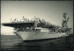 1962 (Mai) Kiel, S/ W.-Foto-Ak.: Flugzeugträger "Wasp" (CV 18) Beim Flottenbesuch In Kiel, Ungebr., Der Flugzeugträger W - Sonstige & Ohne Zuordnung