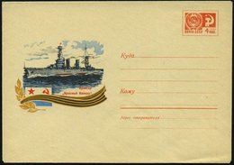 1969 UdSSR, 4 Kop. Ganzsachen-Umschlag, Zinnober: Schwerer Kreuzer "Roter Kaukasus", Ungebr. - Ausländischer Kriegsmarin - Sonstige & Ohne Zuordnung