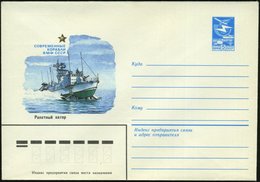 1984 UdSSR, 5 Kop. Ganzsachen-Umschlag, Blau: Neuartige Schiffe Der Flotte = Raketen-Flügelschnellboot, Ungebr. Ungebr.  - Other & Unclassified