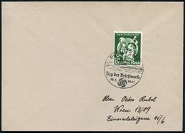 1941 (12.1.) BERLIN SW 61, Sonderstempel: Tag Der Briefmarke = U-Boot Auf Passender EF 6 + 24 Pf. Tag Der Briefmarke (Mi - Altri & Non Classificati