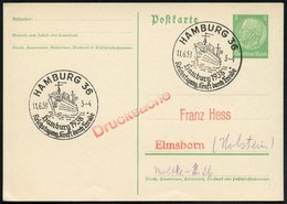 1938 (11.6.) HAMBURG 36, Sonderstempel: Reichstagung "Kraft Durch Freude" = K.d.F.-Schiff "Wilhelm Gustloff" + Faksimile - Otros & Sin Clasificación