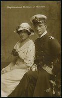 1915 (24.9.) DEUTSCHES REICH, Monochrome Foto-Ak.: Kapitänleutnan Weddingen (Kommandant "U 9") Mit Gemahlin, Fotograf: F - Autres & Non Classés