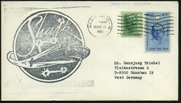 1966 (5.3.) U.S.A., Maschinen-Wellenstempel Bordpostamt: U.S.S. ORION AS-18 + Briefstempel: Shark SSn-591 (= Atom-U-Boot - Sonstige & Ohne Zuordnung