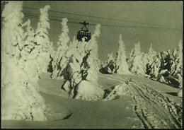 1950 TSCHECHOSLOWAKEI, 1,50 Kc. Bild-Ganzsache Gottwald, Braun: Krkonose, Seil-Kabinenbahn In Winterlandschaft, Ungebr.  - Otros & Sin Clasificación
