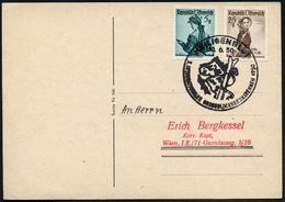 1950 (10.6.) ÖSTERREICH, Sonderstempel: HEILIGENBLUT, X. INTERNAT. GROSSGLOCKNERSKIRENNEN (Großglockner, Paar Ski) Inl.- - Otros & Sin Clasificación