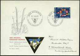 1966 (12.3.) SCHWEIZ, Sonderstempel: 3825 MÜRREN, ARLSBERG KANDAHAR-RENNEN (Loo) Motivgleicher Ausl.-Sonderumschlag (Pen - Autres & Non Classés