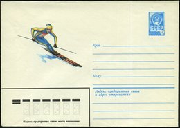 1981 UdSSR, 4 Kop. Ganzsachen-Umschlag, Blau: Abfahrtsläufer, Ungebr. - Abfahrtslauf & Slalom / Straight Racing & Slalom - Other & Unclassified