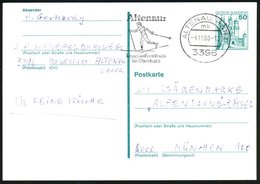 1980 (4.11.) 3396 ALTENAU, HARZ; Maschinen-Werbestempel: Langlaufzentrum Im Oberharz = Langläufer, Bedarfskarte (Bo.11 A - Altri & Non Classificati