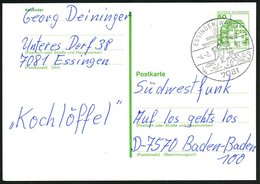 1982 (4.2.) 7081 ESSINGEN, WÜRTT, Hand-Werbestempel: WANDER- U. WINTERSPORT GEBIET (Wanderer, Skilangläufer) Bedarfskart - Otros & Sin Clasificación