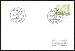 1974 (3.3.) SCHWEDEN, Sonderstempel: MORA, VASALOPPEL (histor. Wasalauf-Langläufer) Inl.-Brief - Skilanglauf / Long Dist - Altri & Non Classificati