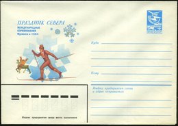 1984 UdSSR, 5 Kop. Ganzsachen-Umschlag, Blau: Fest Des Nordens, Internat. Skiwettkämpfe Murmansk (Skilangläufer, Schneek - Other & Unclassified