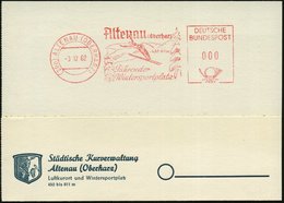 1962 (3.12.) (20 A) ALTENAU (OBERHARZ), Absender-Freistempel: Führender Wintersportplatz = Skipringer In 000 Auf Kommuna - Other & Unclassified