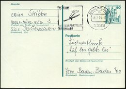 1979 3389 BRAUNLAGE , Maschinen-Werbestempel: 75 JAHRE WINTERSPORTPLATZ = Skispringer, Bedarfskarte (Bo.9 A I) - Skispri - Autres & Non Classés
