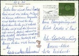 1961 (20.2.) (13 B) OBERSTDORF, Maschinen-Werbestempell: INTERNAT. SKIFLUGWOCHE.. 1961 (Skispringer) S/ W.-Foto-Ak.: Win - Sonstige & Ohne Zuordnung