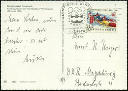 1976 (10.2.) ÖSTERREICH, 4 S. + 2 S. Olympiade Inssbruck Biathlon + Passender Sonderstempel: 6010 INNSBRUCK-EISSTADION,  - Other & Unclassified