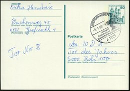 1980 4155 GREFRATH B KREFELD, Handwerbestempel: ..Eissportzentrum Grefrath (Eissenslllauf-Piktogramm) Bedarfskarte (Bo.6 - Other & Unclassified