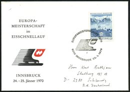 1970 (23.1.) ÖSTERREICH, 2 S. Winteruniversade Innsbruck, EF + Sonderstempel: 6010 INNSBRUCK, EUROPAMEISTERSCHAFT (Eissc - Sonstige & Ohne Zuordnung