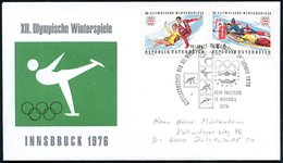 1975/76 ÖSTERREICH, 3 Verschiedene Olympia-Sonderstempel: 6010 INNSBRUCK Alle Mit Olympia-Frankaturen (Eiskunstlauf Etc. - Sonstige & Ohne Zuordnung