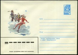 1979 UdSSR, 4 Kop. Ganzsachen-Umschlag, Blau: Eiskunstläuferin U. Kinder (mit Eishockey-Schläger) Ungebr. - Eiskunstlauf - Sonstige & Ohne Zuordnung