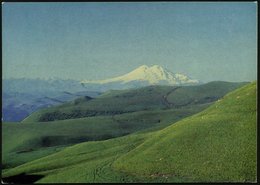 1976 UdSSR, 3 Kop. Bild-Ganzsache, Komsomolzen, Schw.: Okrestnosti Kislowodska Mit Elbrus, Ungebr. - Alpinismus / Mounta - Other & Unclassified